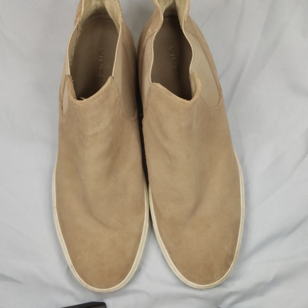 Vince newlyn Suede High Top Booties woodsmoke color Size 8 - Picture 4 of 8